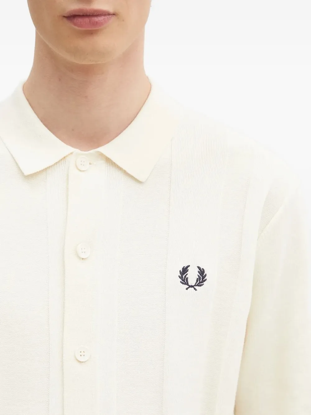 Fred Perry short-sleeve knit shirt Wit