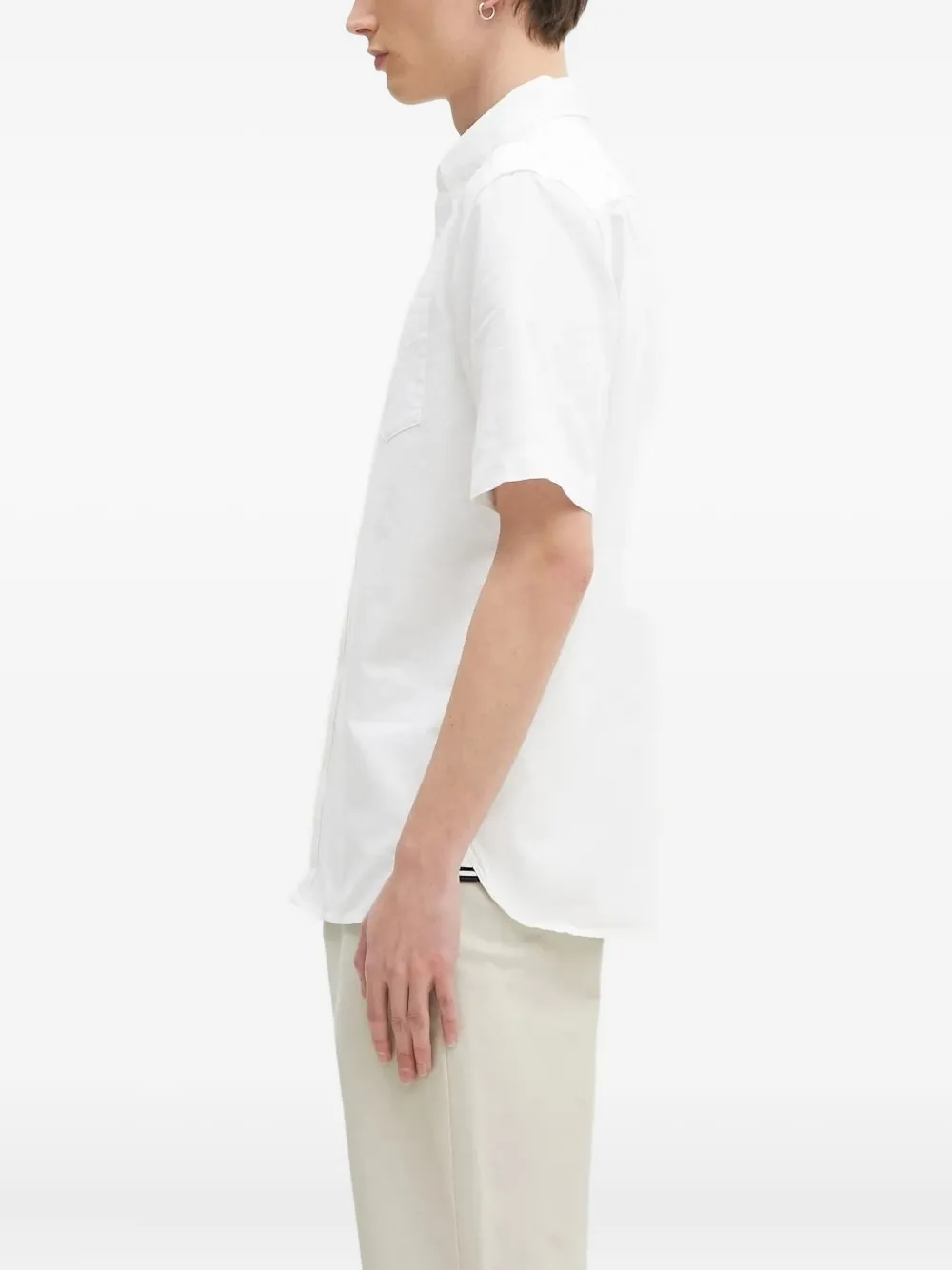 Fred Perry Overhemd met geborduurd logo - Wit