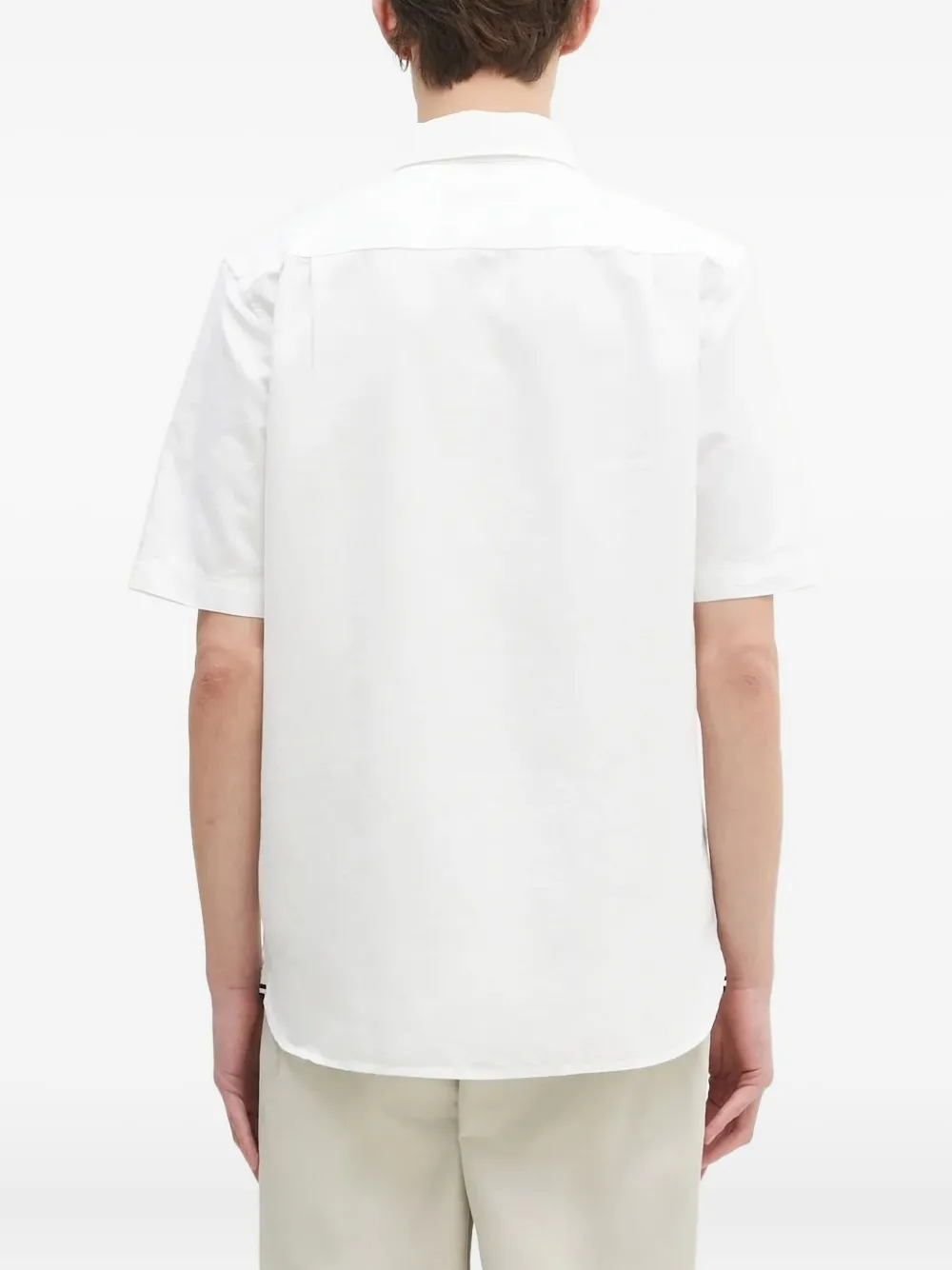 Fred Perry Embroidered-logo Shirt In White