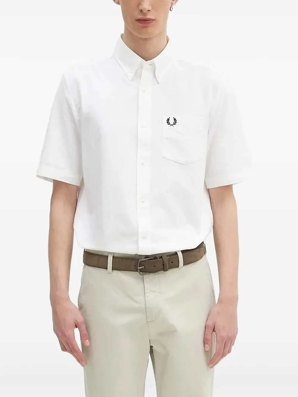 Fred Perry embroidered-logo shirt | White | Image 1