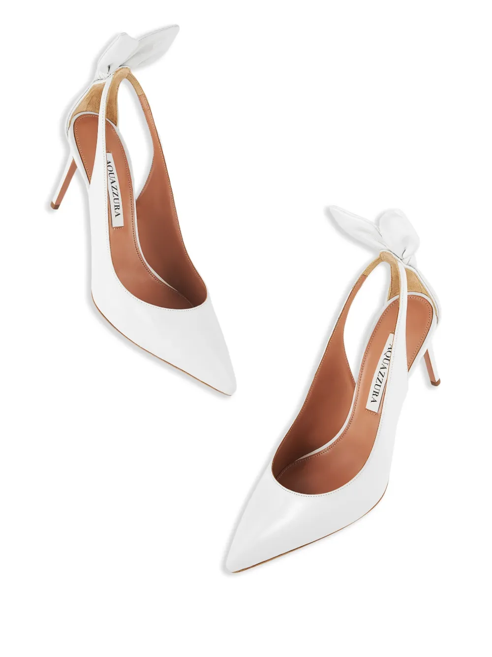 Aquazzura 85mm pumps met strik Wit