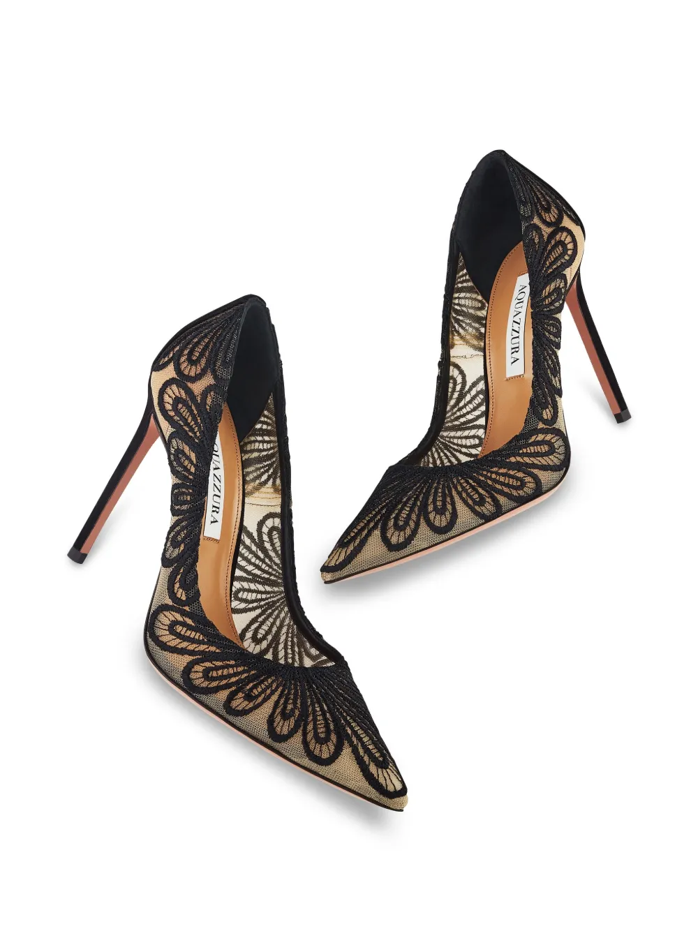 Aquazzura 105 mm Chantilly pumps Zwart