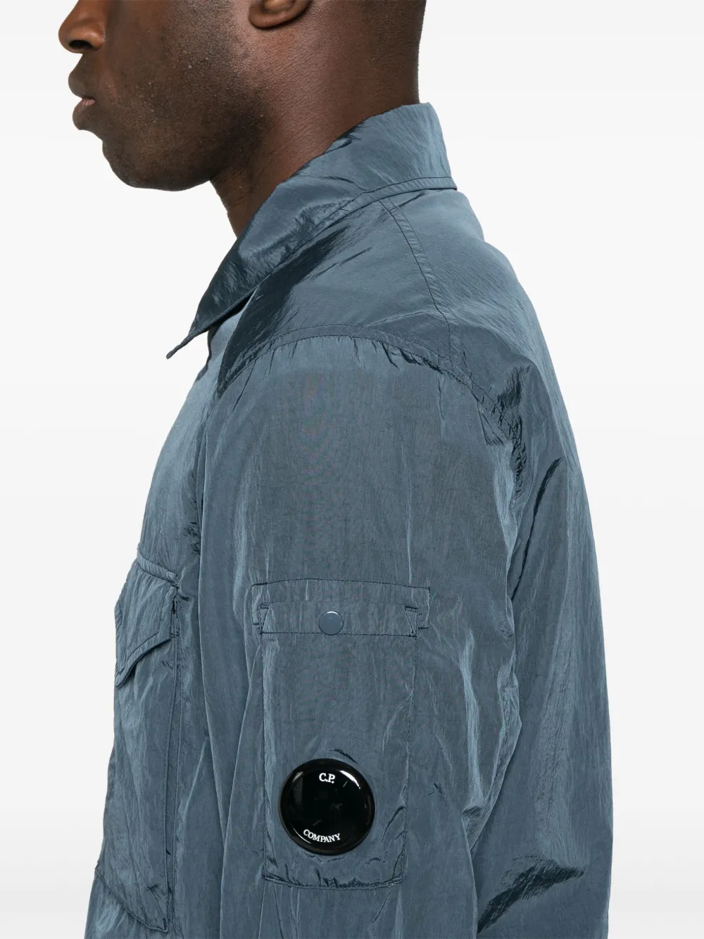 C.P. Company Shirtjack met lens-detail Blauw