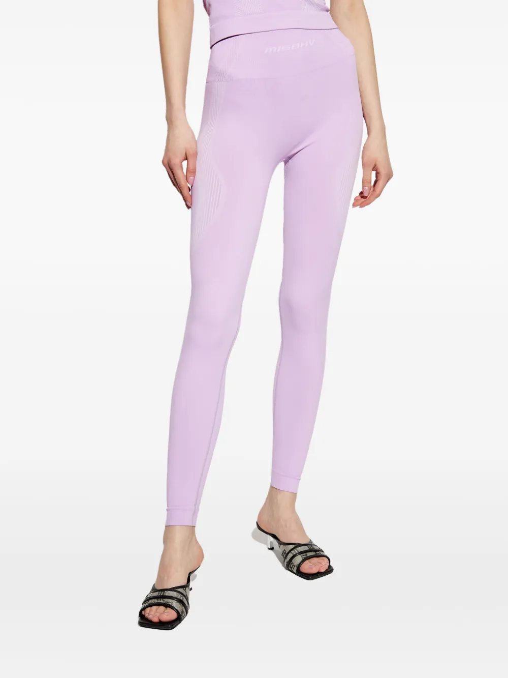 MISBHV Legging met logoprint Paars