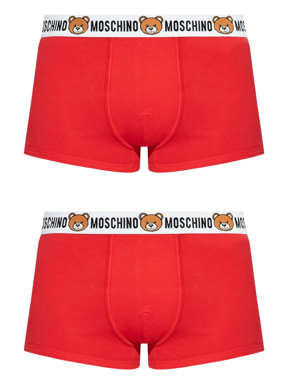 Moschino Twee katoenen boxershorts Rood