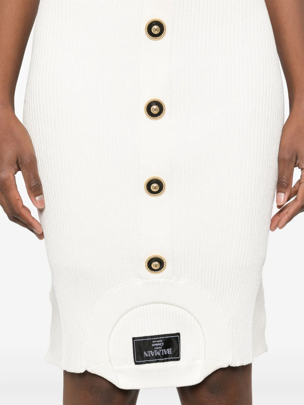 Balmain Optical Illusion mini-rok Wit