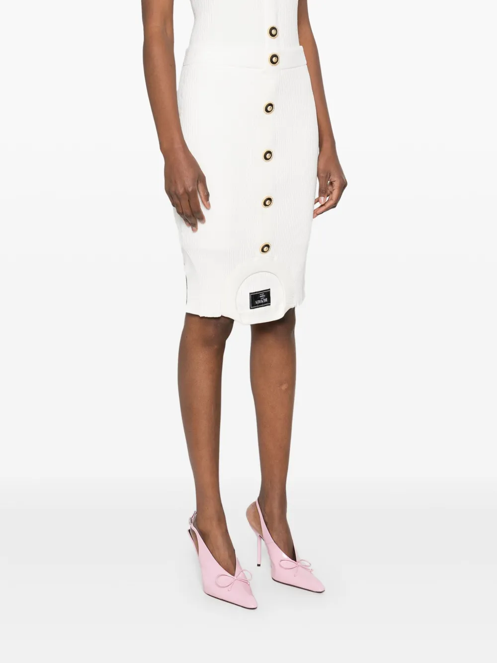 Balmain Optical Illusion mini-rok Wit