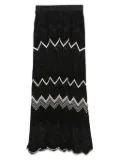 Akep zigzag-jacquard skirt - Black