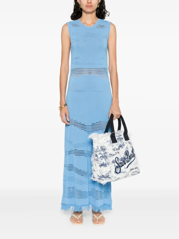 Akep Crochet-knit Maxi Dress - Blue Akep Crochet-knit Maxi Dress - Blue