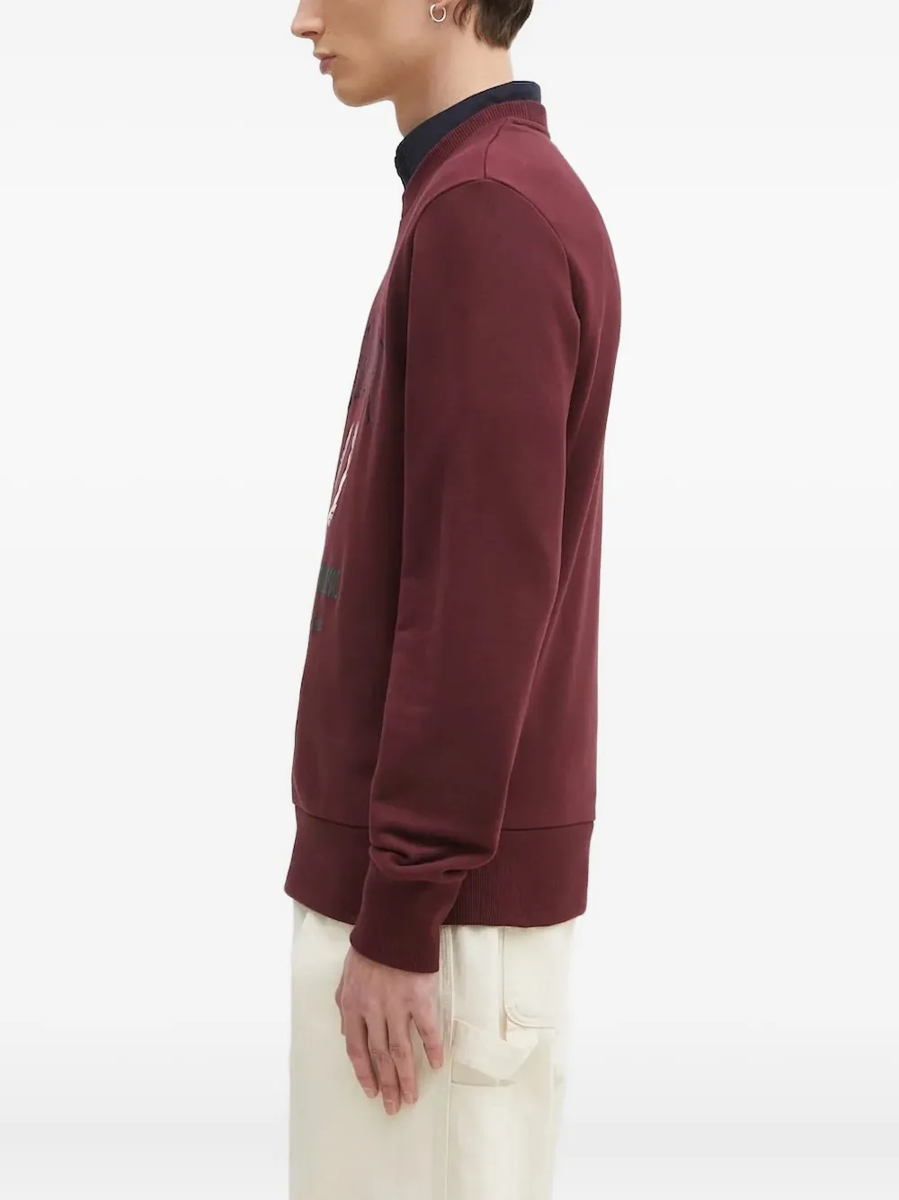 Fred Perry Sweater met geborduurd logo - Rood