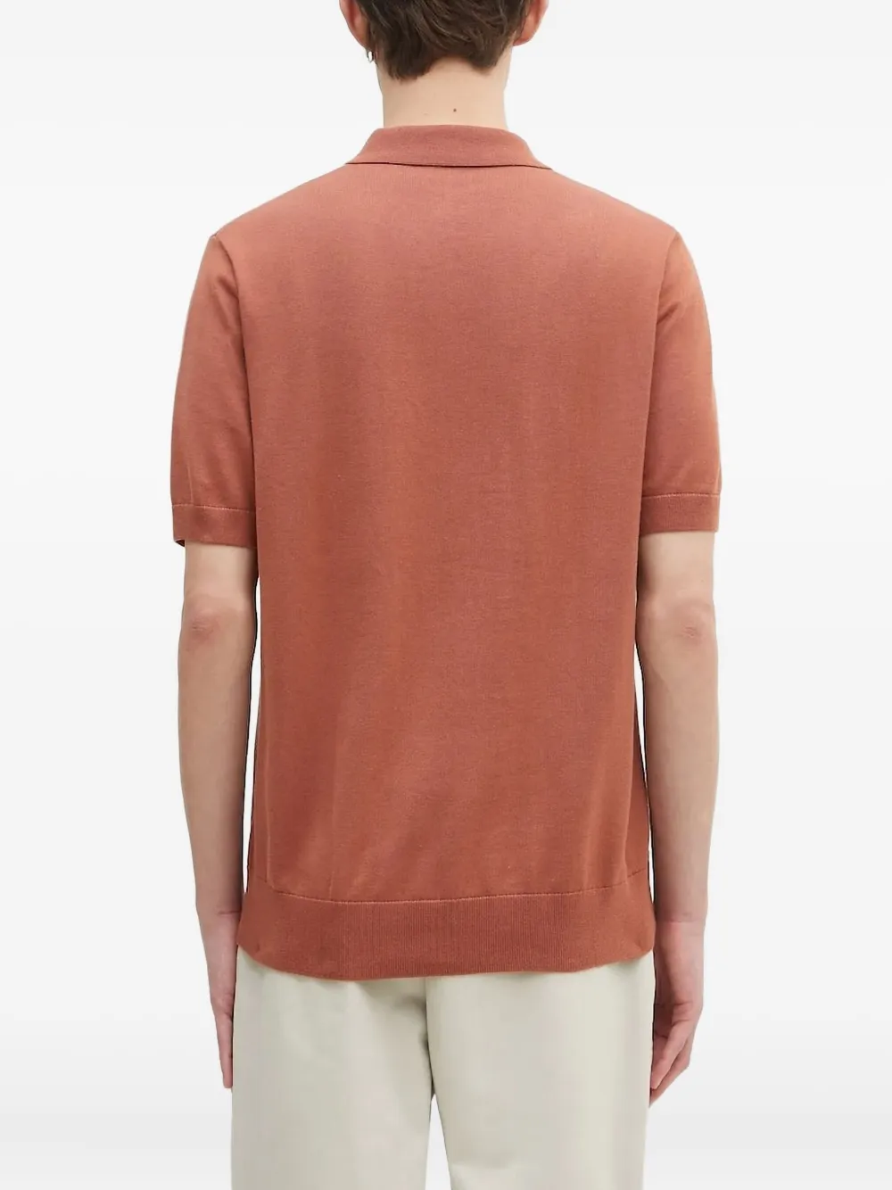 Fred Perry panelled cotton polo shirt Bruin