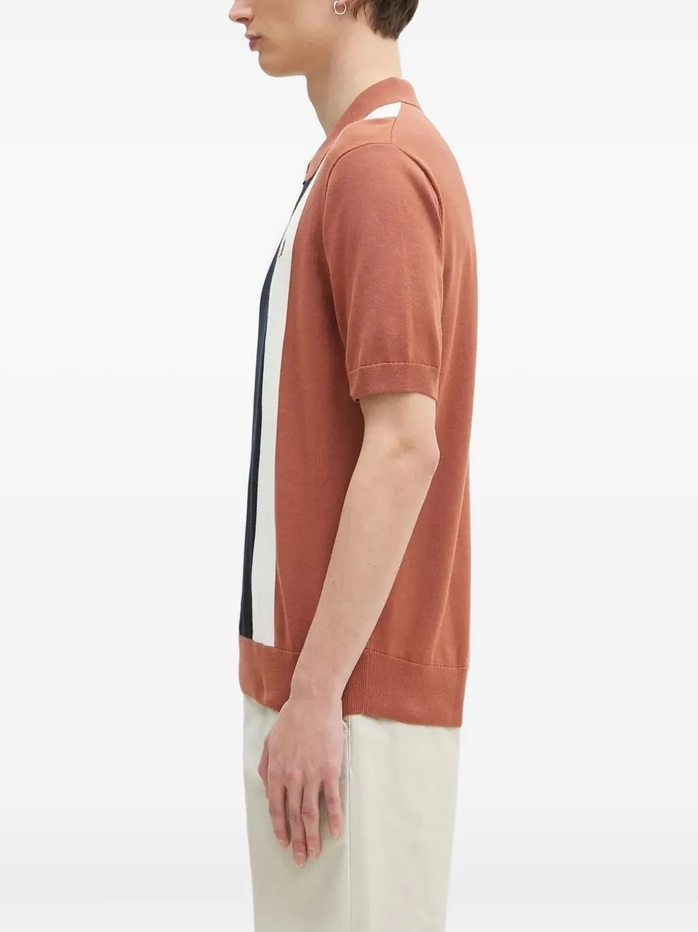 Fred Perry Poloshirt met vlakken - Bruin