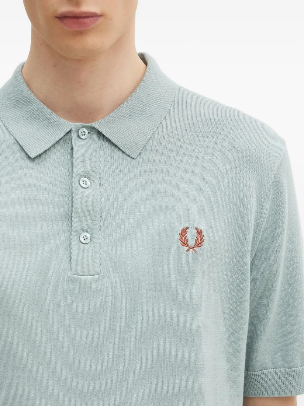 Fred Perry embroidered-logo polo shirt Blauw