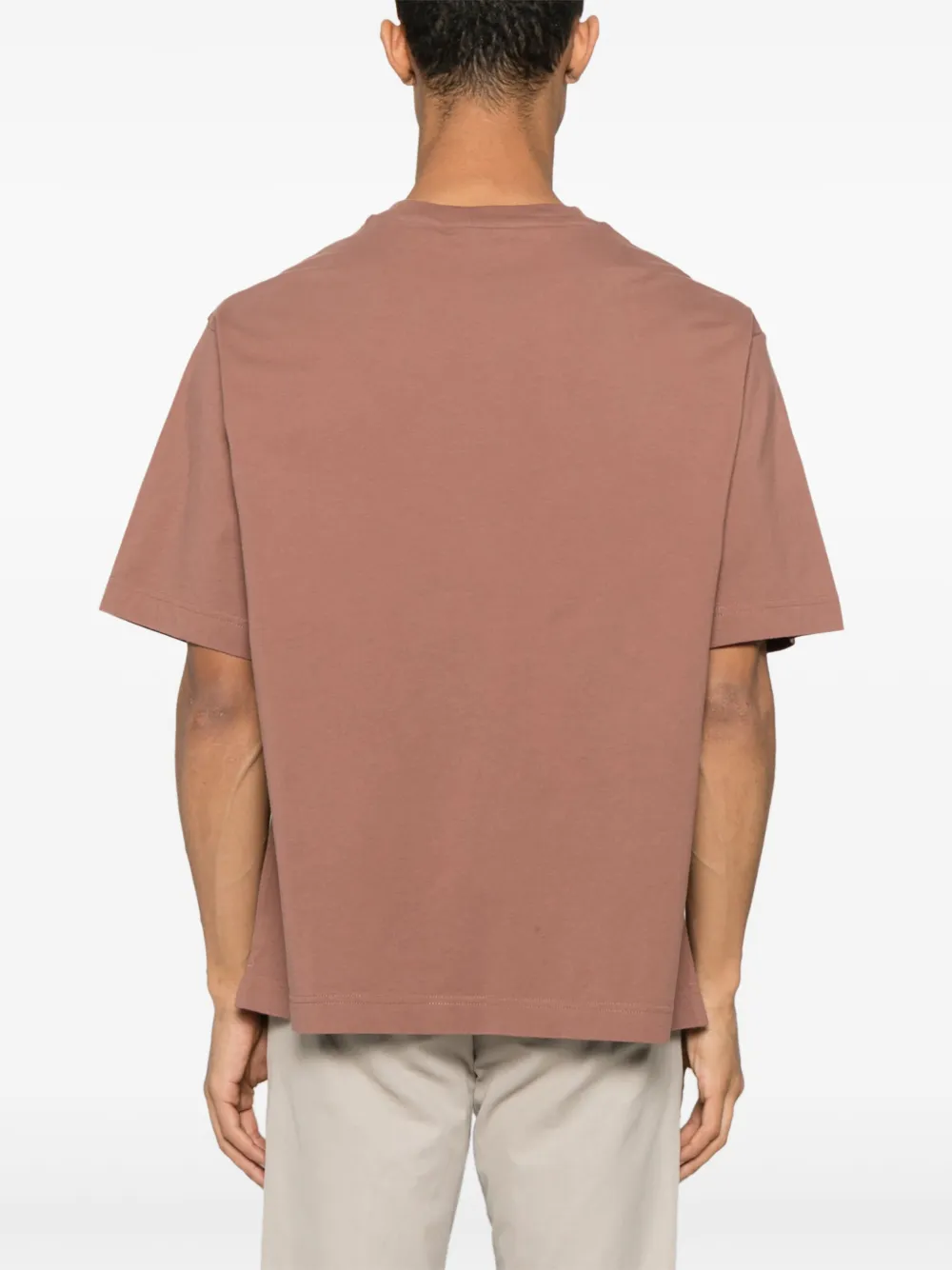 Shop Maison Kitsuné Speedy Fox-print T-shirt In Brown