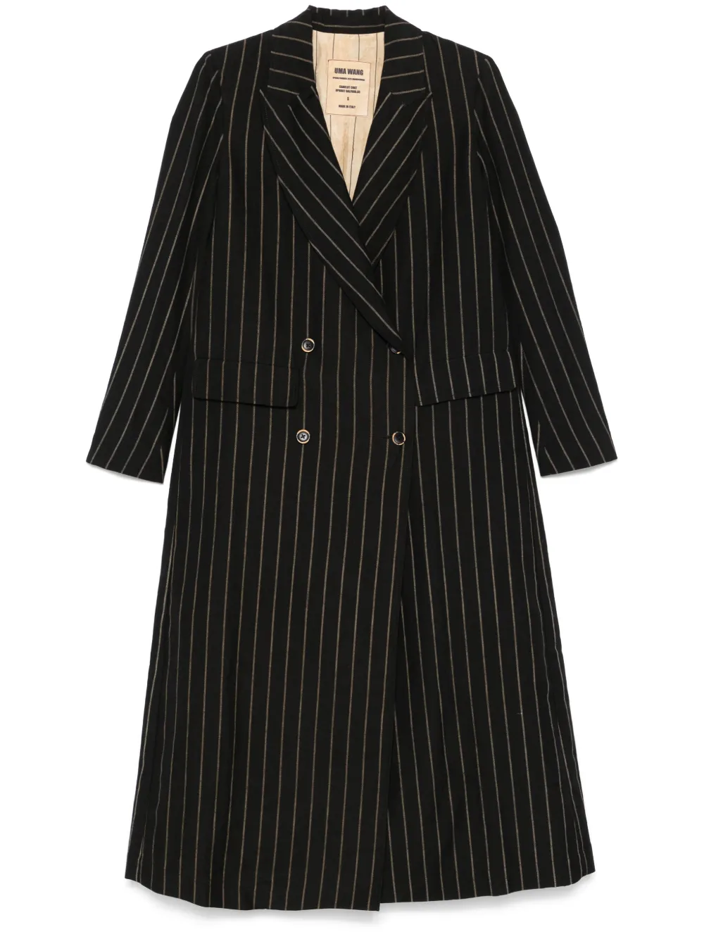 Uma Wang striped coat | Black | Image 1