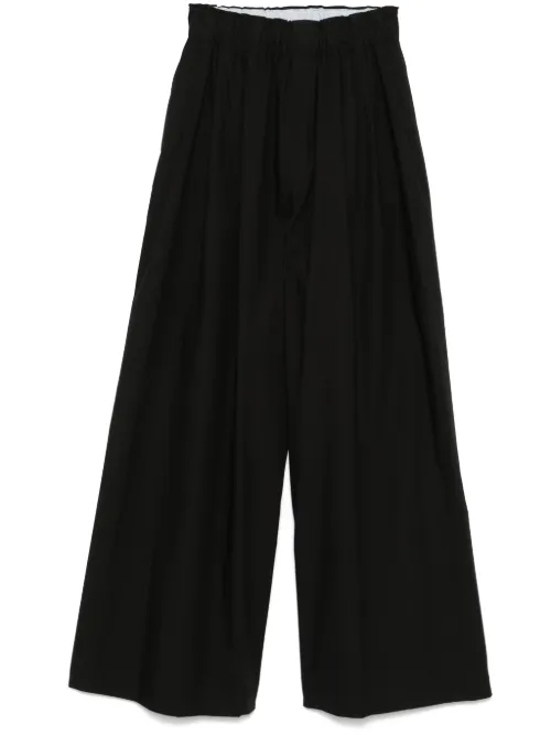 Pantalon en popeline à taille élastiquée - Alysi - Modalova