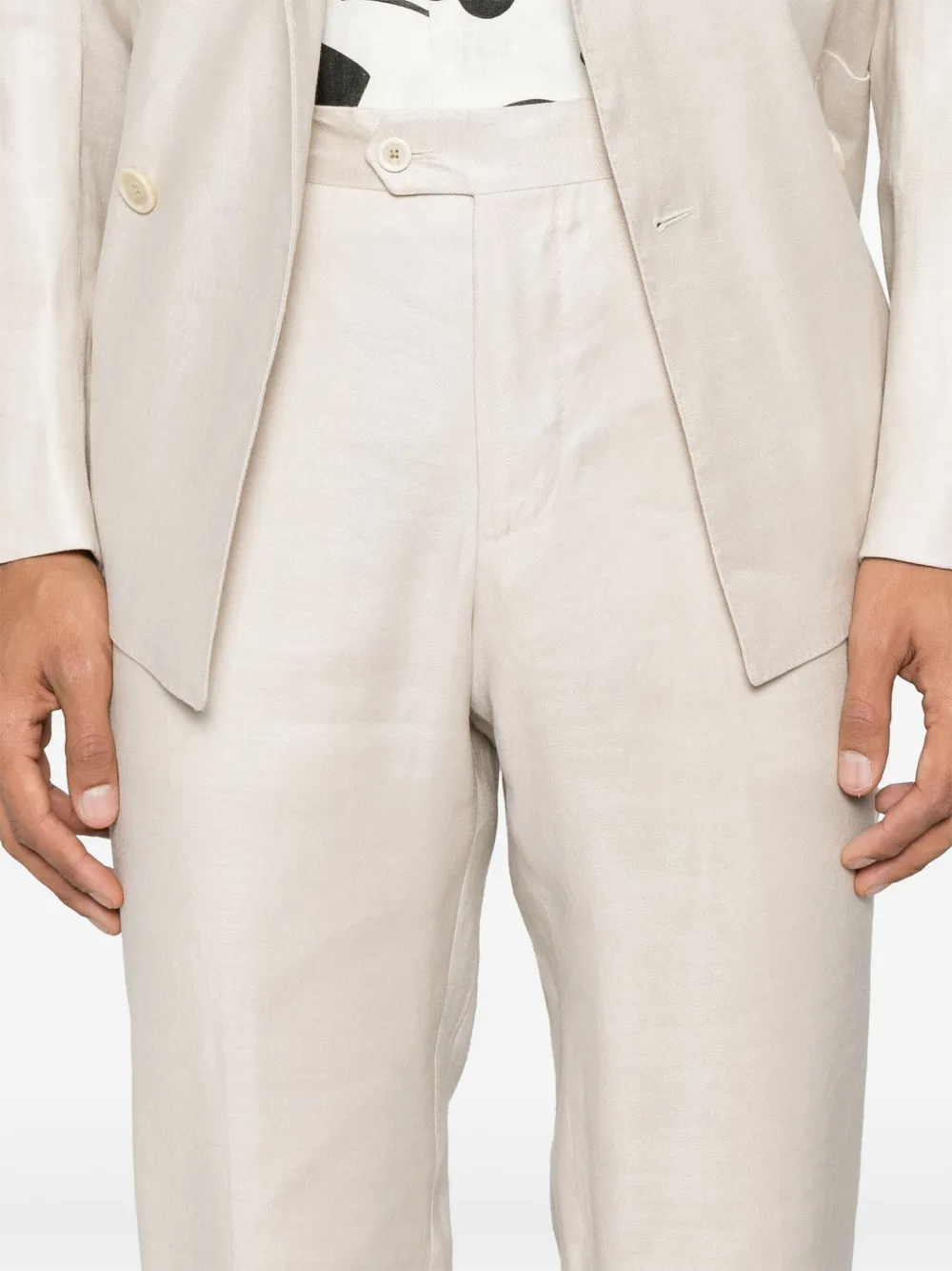 Lardini Pak met dubbele rij knopen Beige