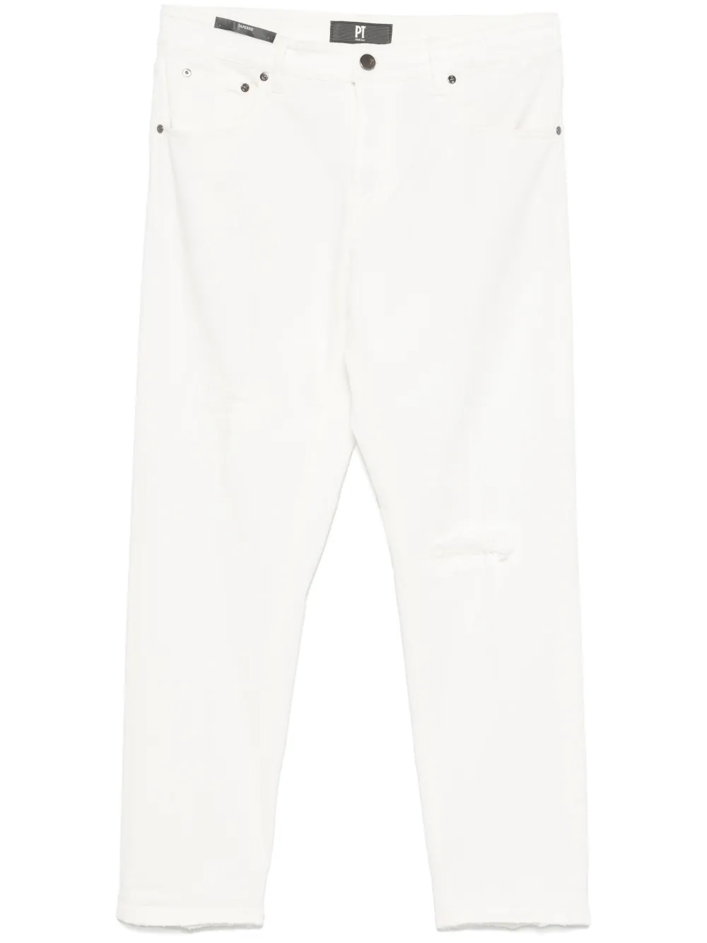 PT Torino jean à effet usé | blanc | Image 1