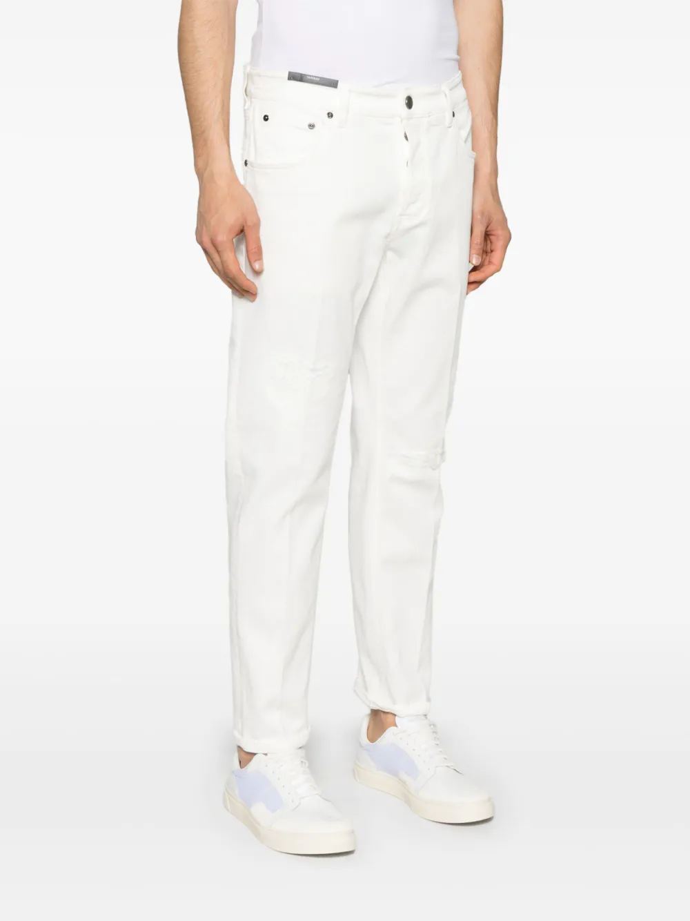 PT Torino Jeans met gescheurd detail Wit