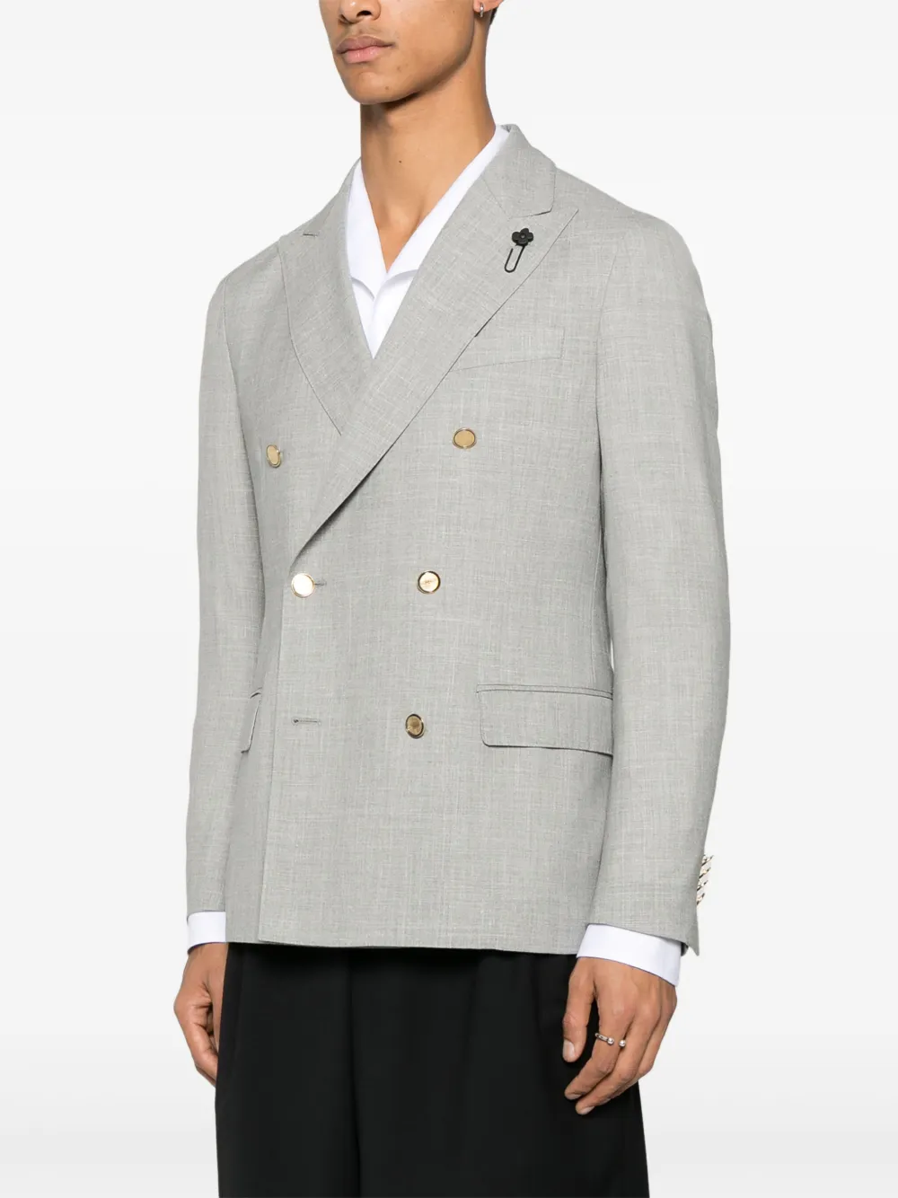 Lardini Blazer met broche Grijs