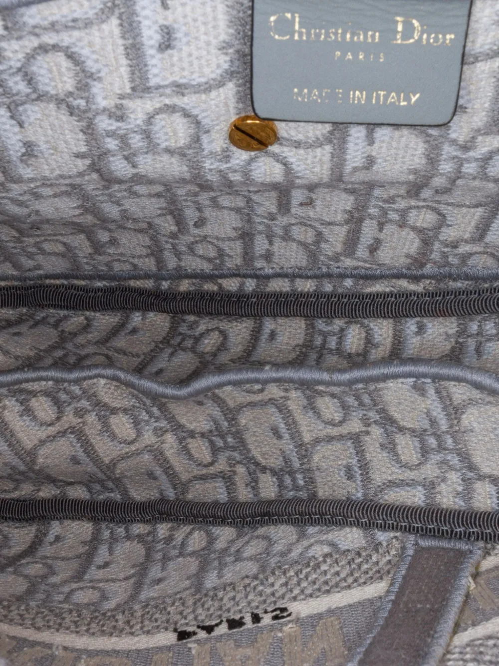 Christian Dior Pre-Owned Borsa a spalla Saddle in tela con ricamo e motivo Oblique 2020