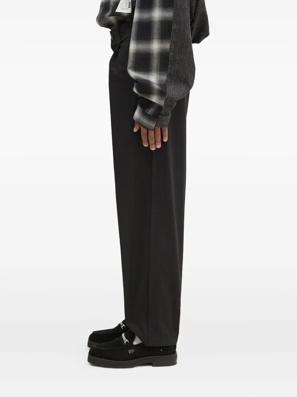 Undercover pleated-pocket trousers Zwart