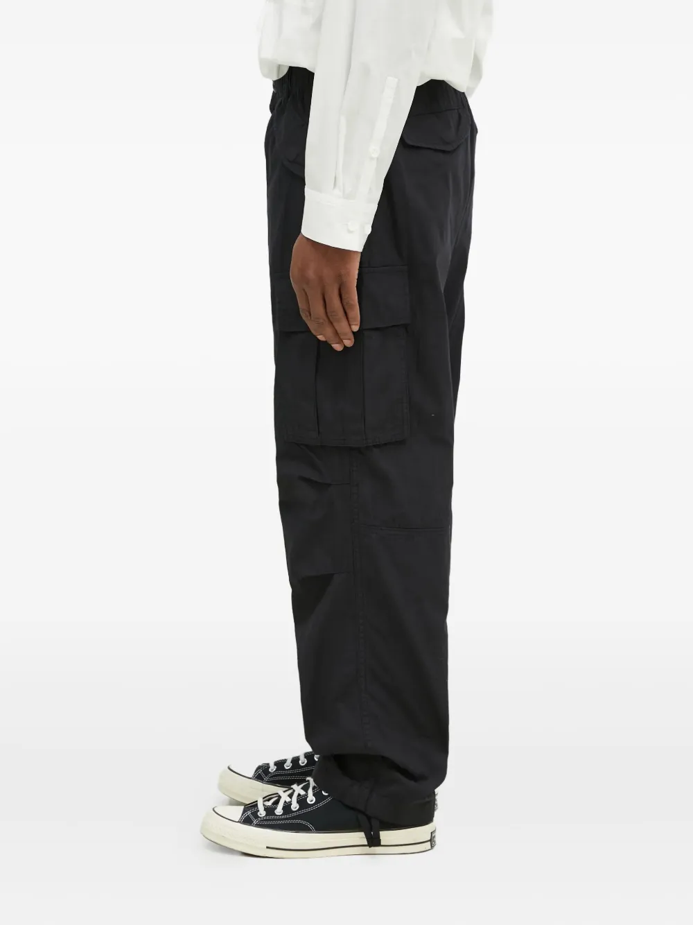 This Is Never That Cargo broek met logopatch Zwart