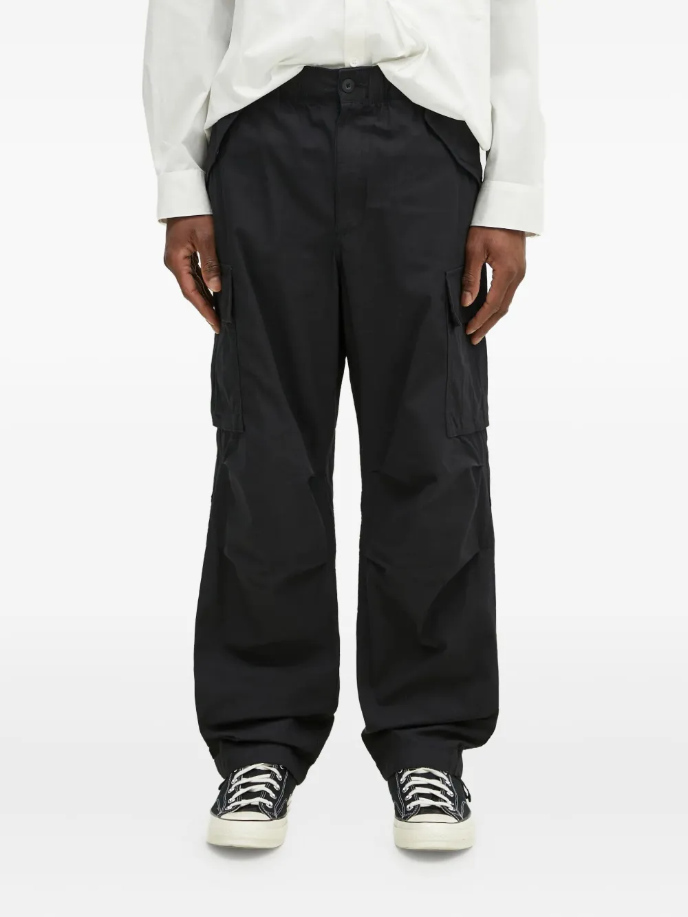 This Is Never That Cargo broek met logopatch Zwart