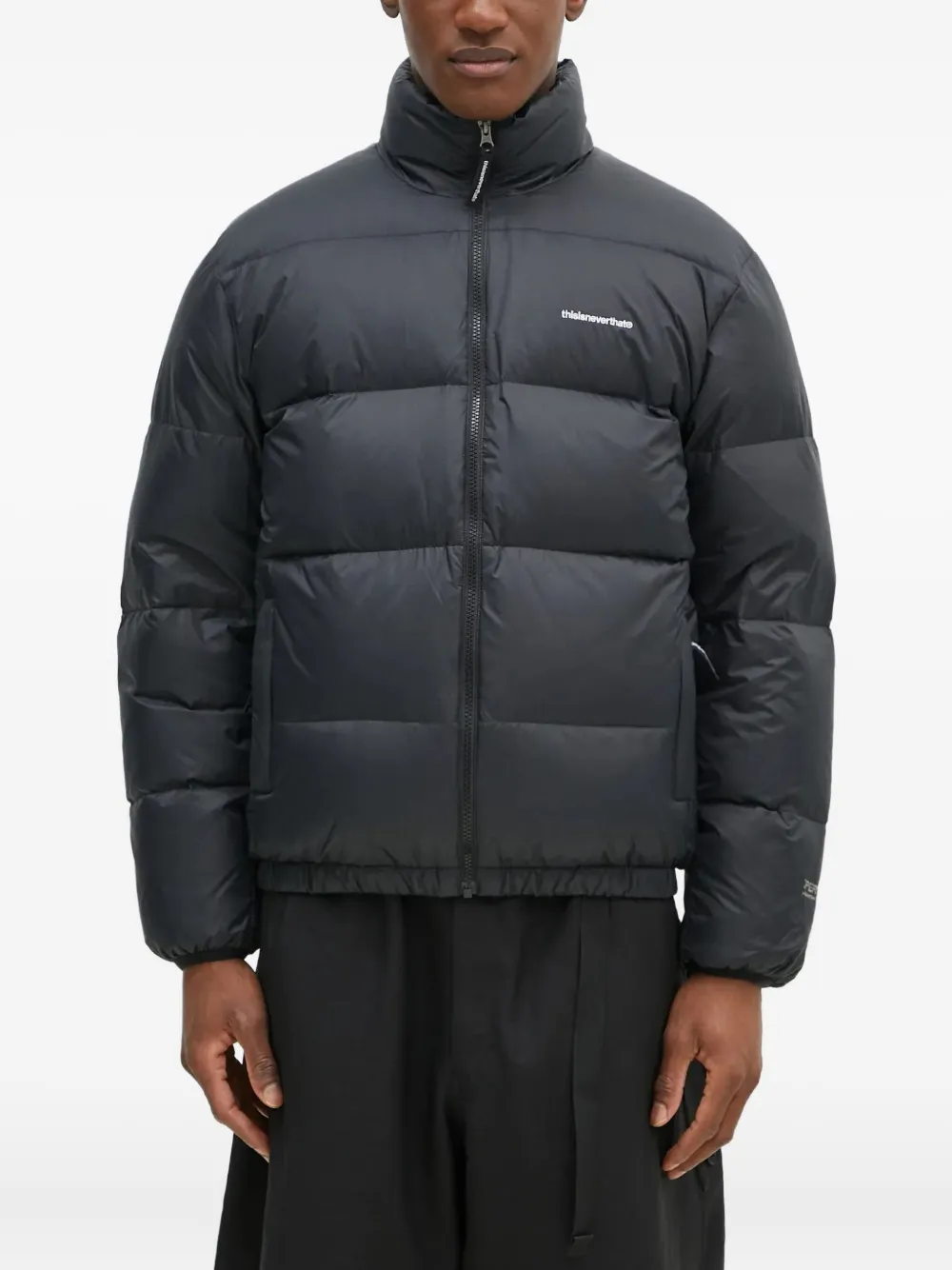 This Is Never That logo-print padded jacket | Black | Image 1