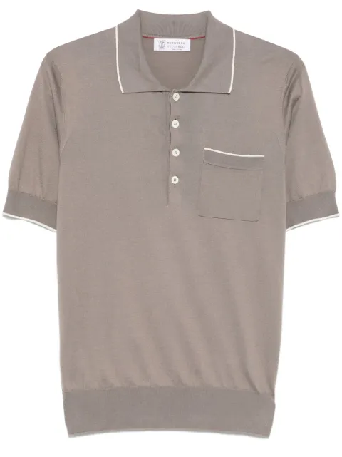 Brunello Cucinelli fine-knit polo shirt