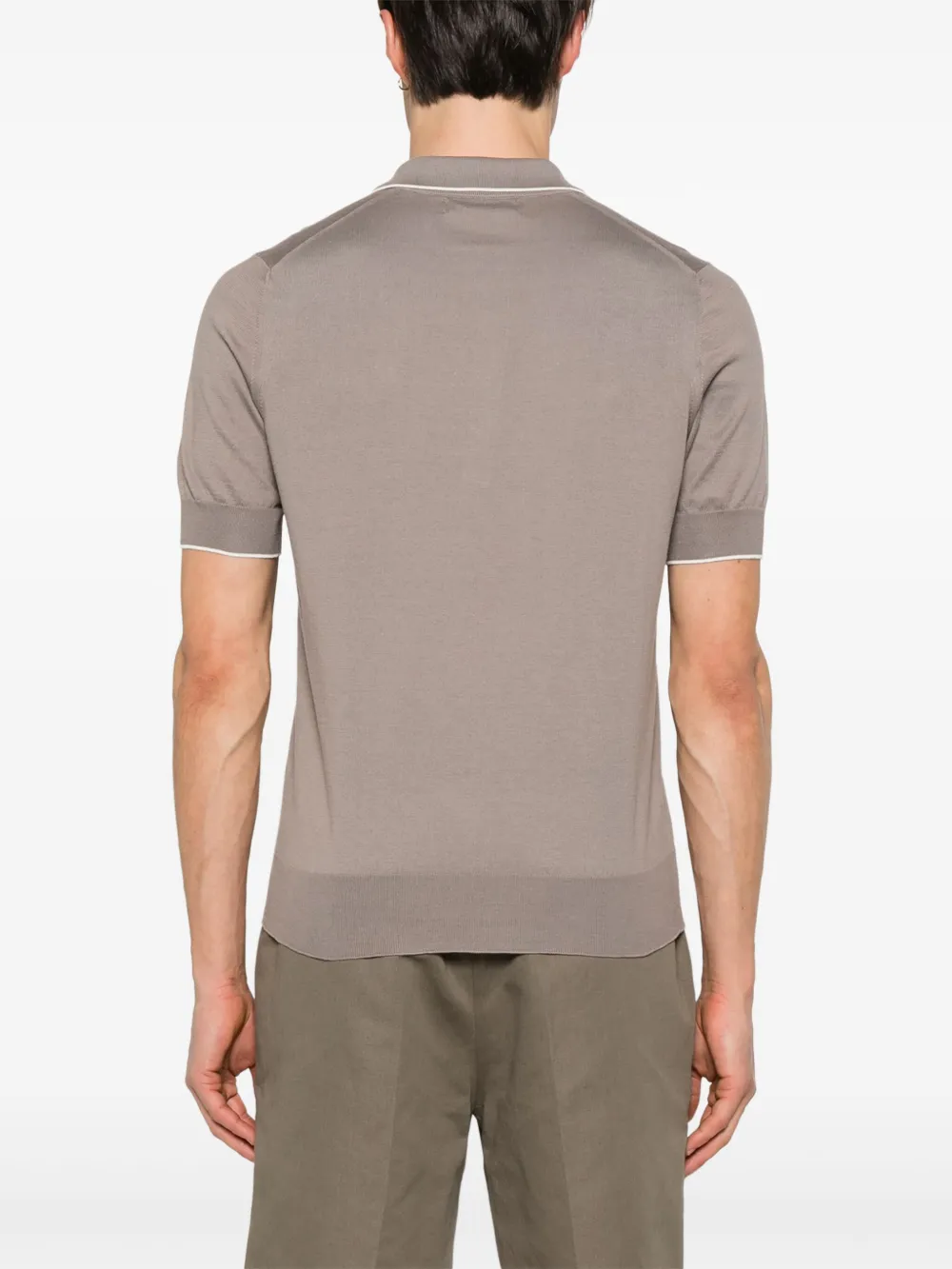 Brunello Cucinelli Fijngebreid poloshirt Beige