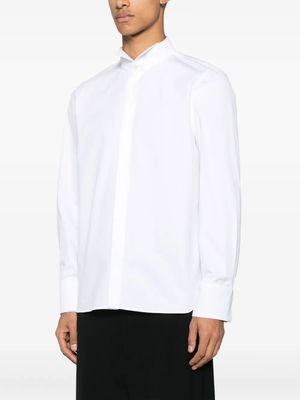 Saint Laurent Overhemd met wingtip kraag Wit