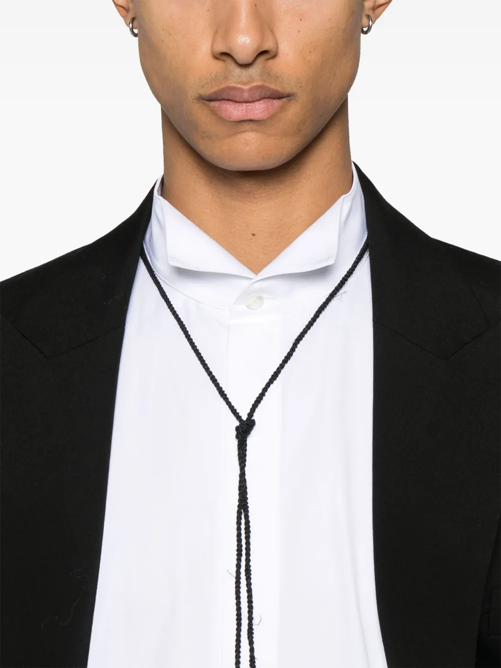 Saint Laurent Overhemd met wingtip kraag Wit