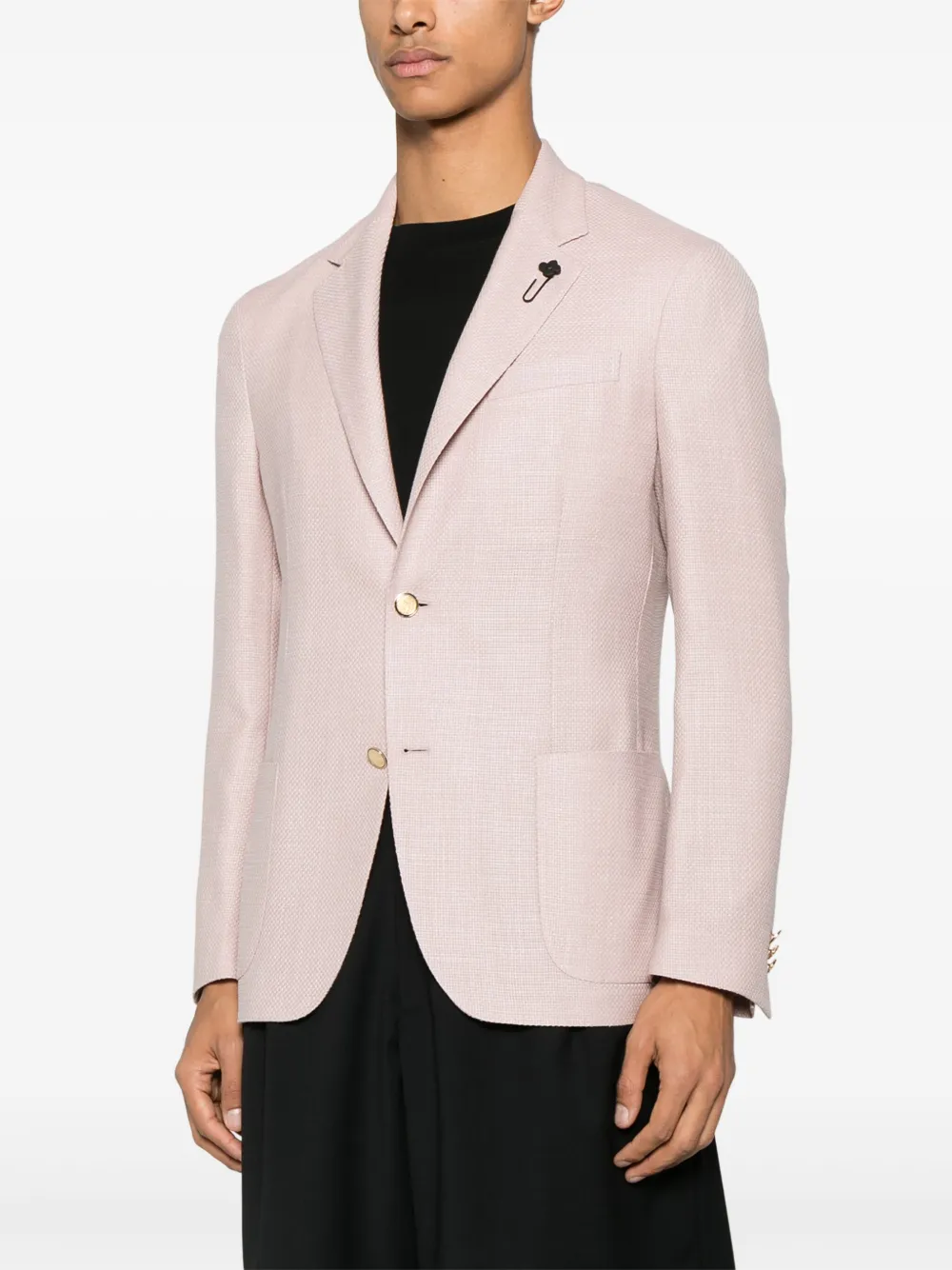 Lardini Blazer met broche Roze