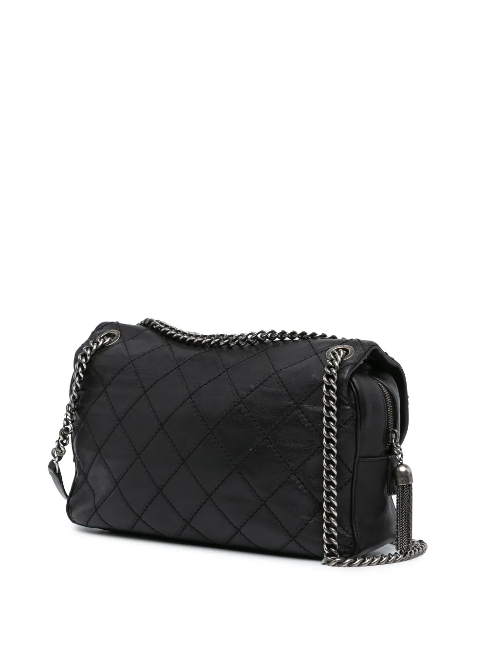 CHANEL Pre-Owned 2013-2014 Paris Edinburgh Jumbo Coco Sporran Flap kalfsleren schoudertas - Zwart