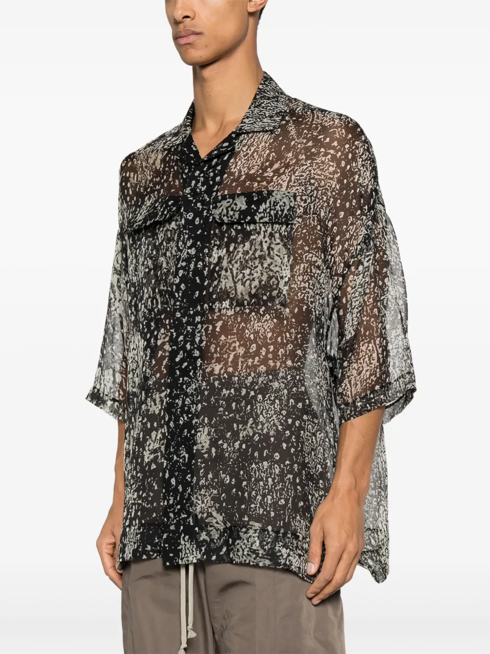 Rick Owens Magnum Tommy overhemd Zwart