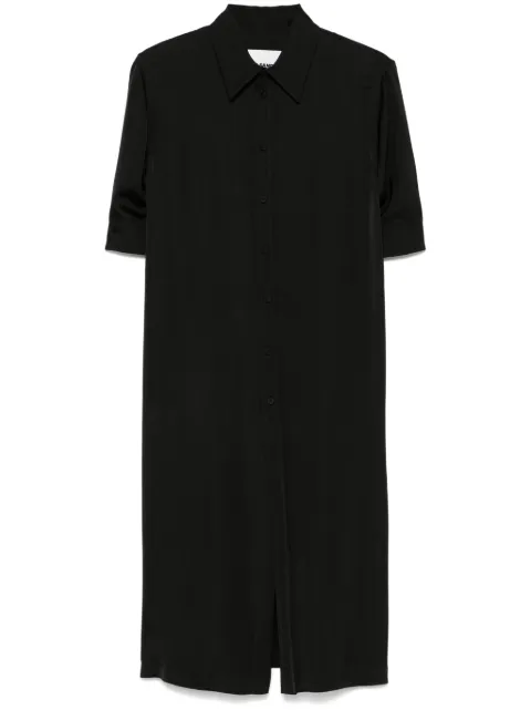 Jil Sander satin midi shirt dress 