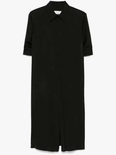Jil Sander satin midi shirt dress 