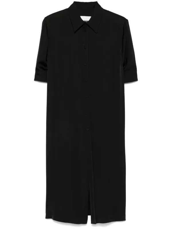 Jil Sander サテン シャツドレス | ブラック | FARFETCH JP