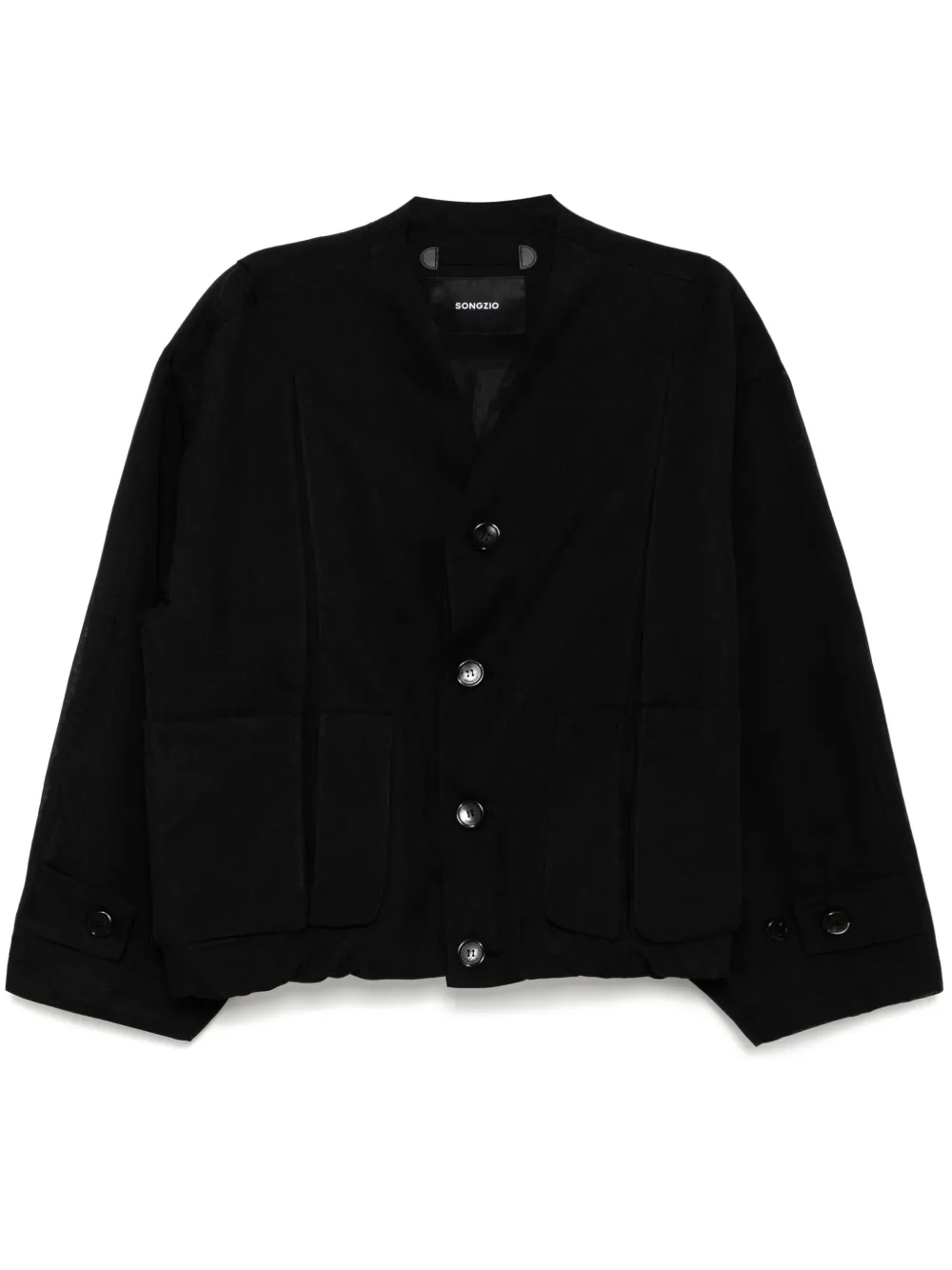 collarless blazer