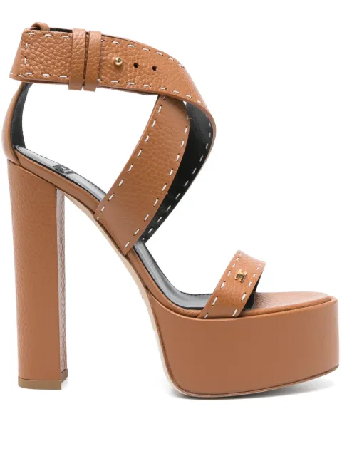 Elisabetta Franchi 135mm leather platform sandals