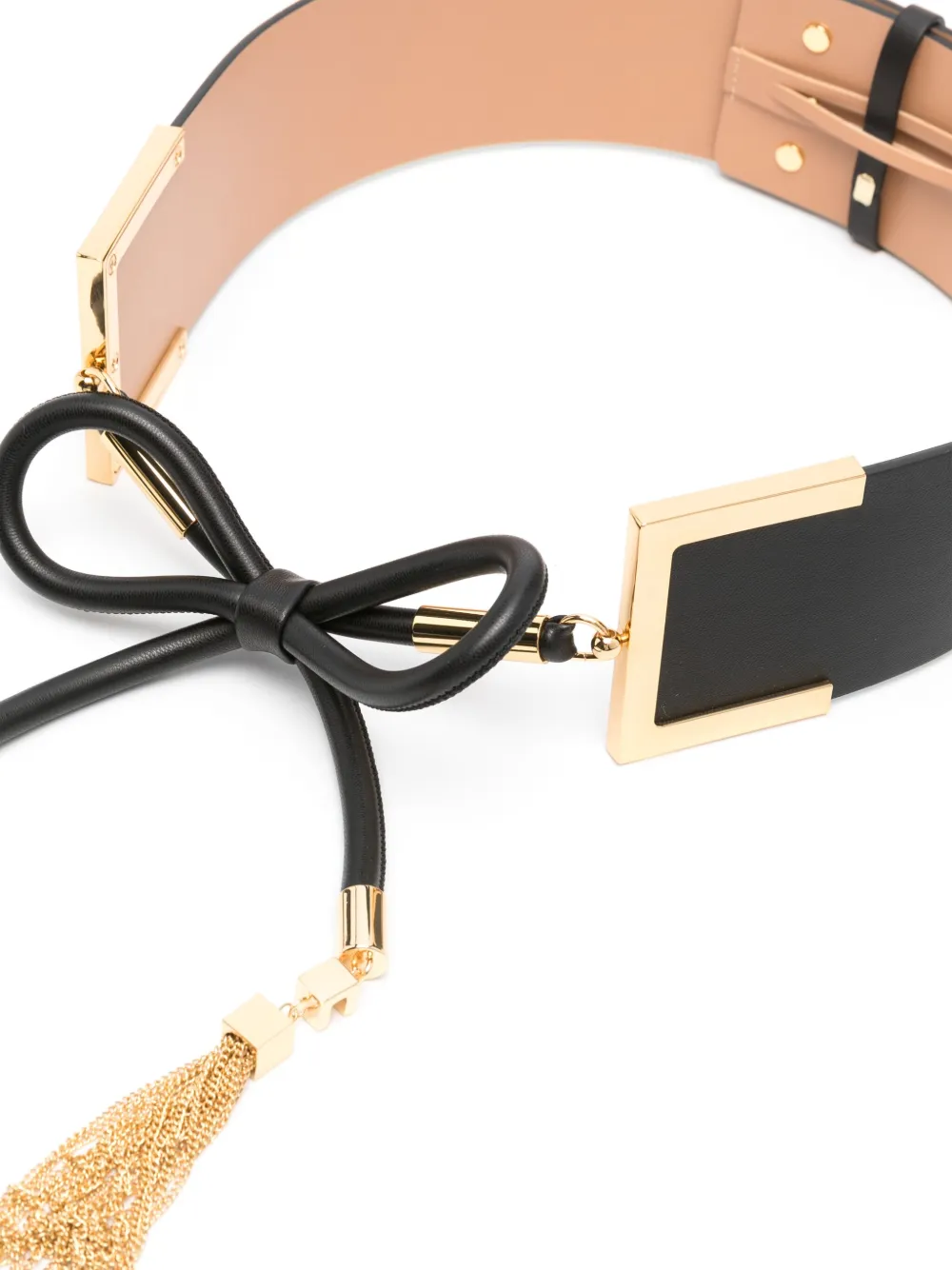 Elisabetta Franchi Riem met strik - Zwart