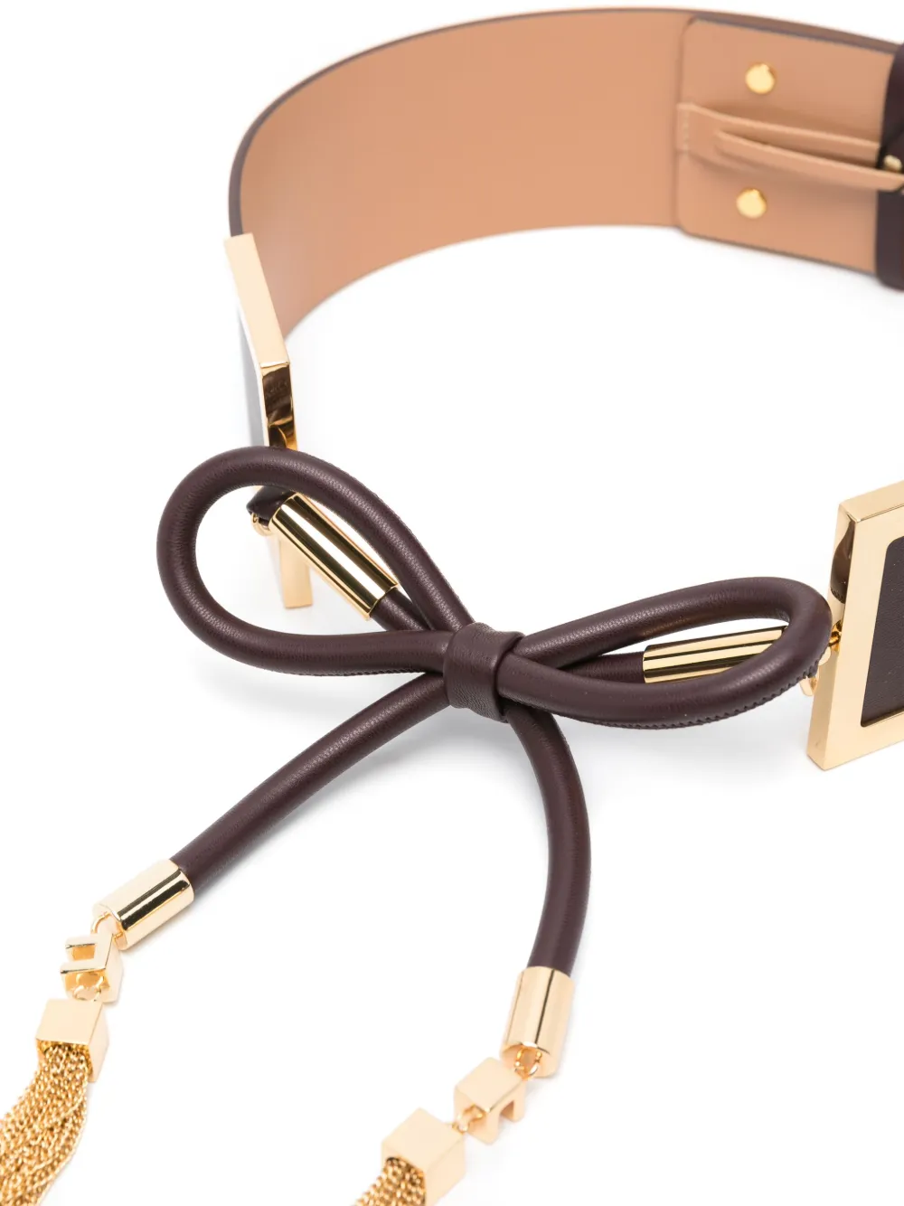 Elisabetta Franchi bow-detail belt - Rood