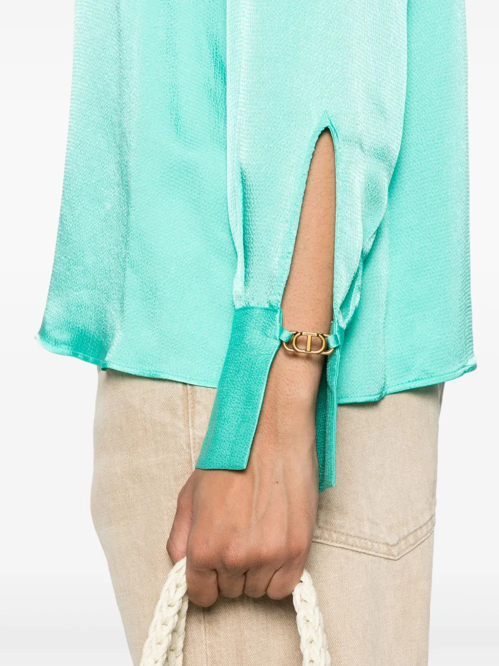 TWINSET Satijnen blouse Groen