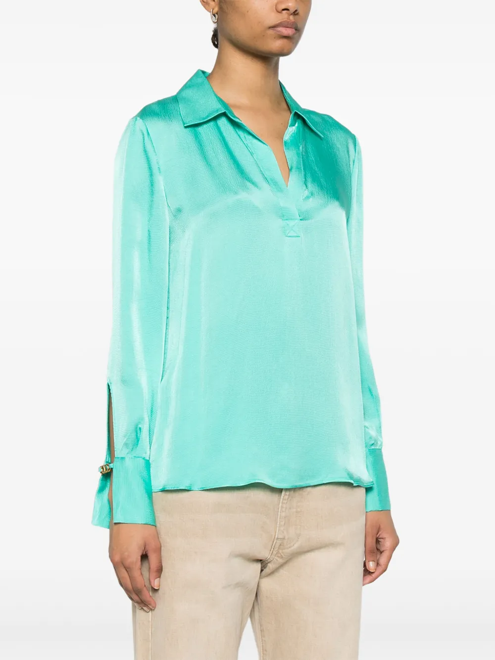 TWINSET Satijnen blouse Groen
