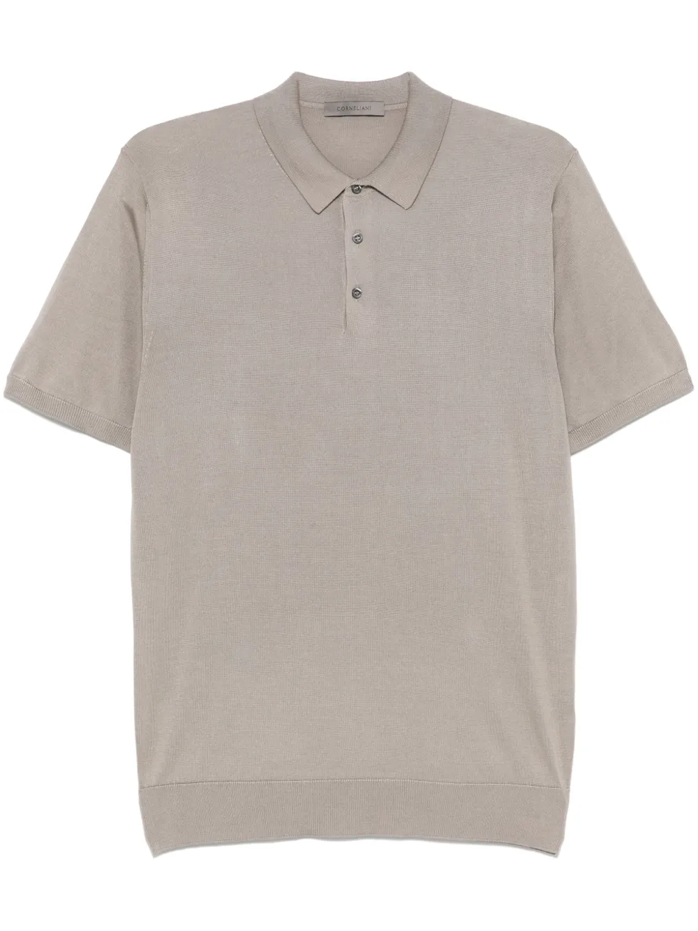 fine-knit polo shirt