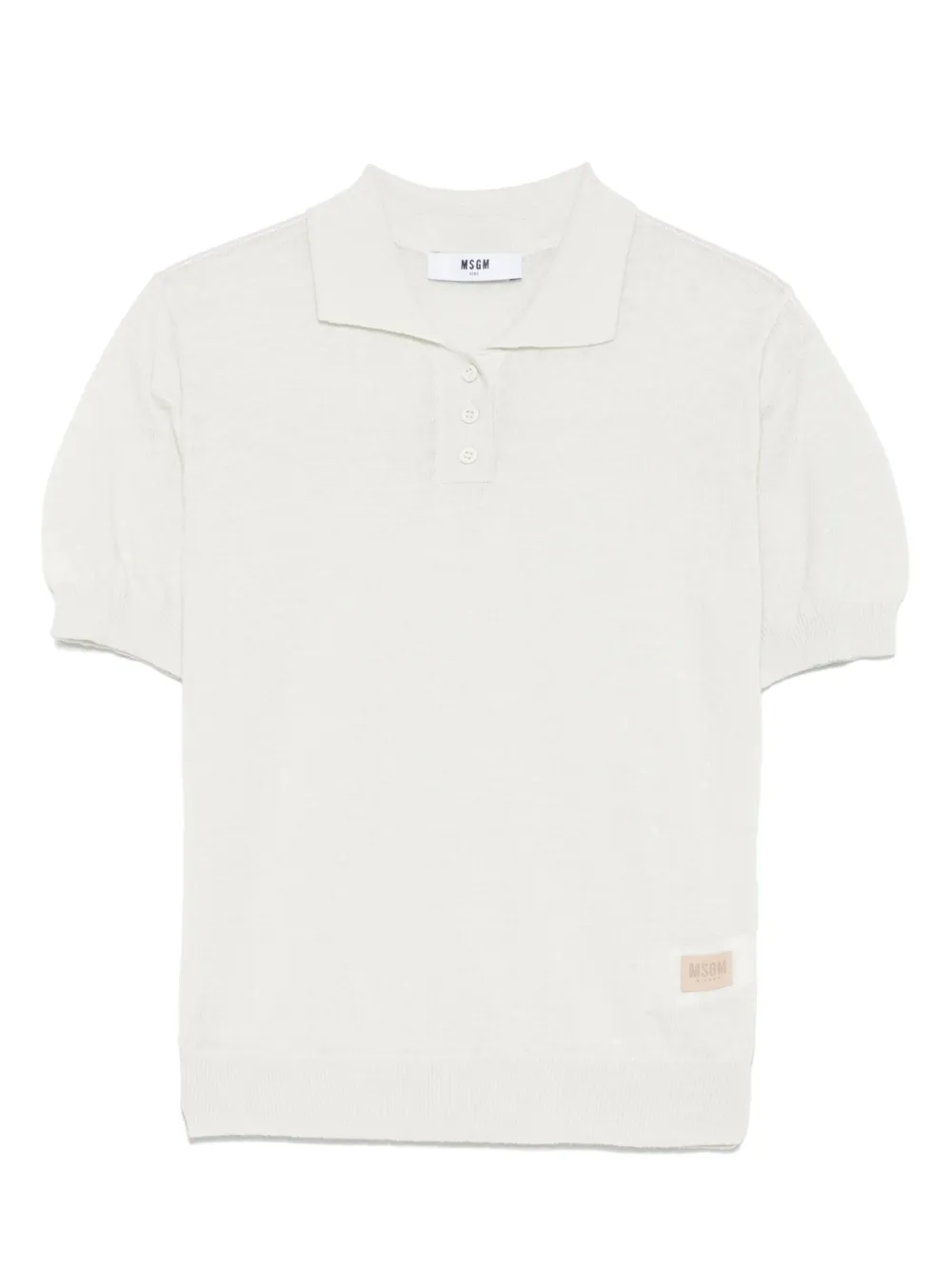 MSGM Kids Gebreid poloshirt Wit