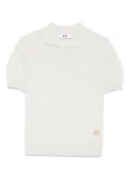 MSGM Kids knitted polo shirt - White