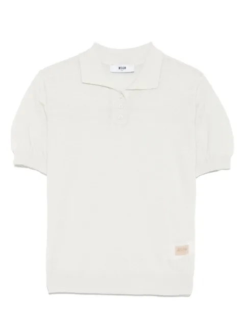 MSGM Kids قميص بولو منسوج