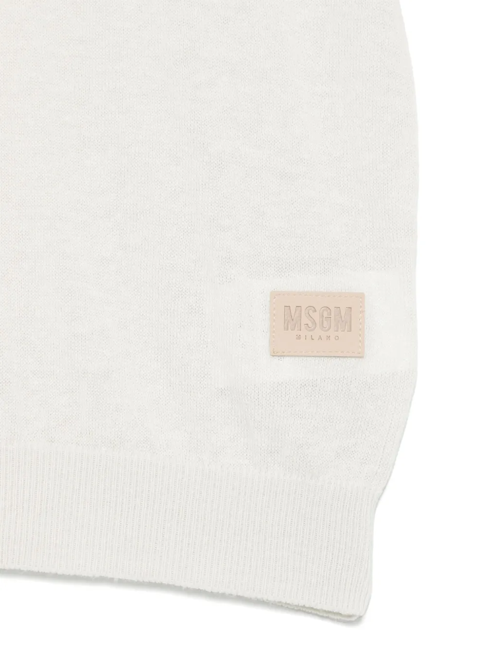 MSGM Kids Gebreid poloshirt Wit